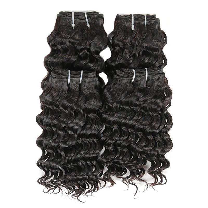 Brazilian Deep Wave Ear to Ear Lace Frontal Closure with Bundles Remy Hair - Image 5
