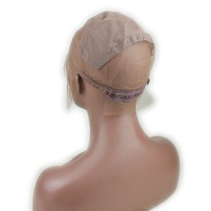 Full Lace Wig Cap for Making Wigs Swiss and French Lace Hair Net with ear to ear Stretch Medium Brown Color for Wig Making (Full Lace Cap with Adjusta - Image 5