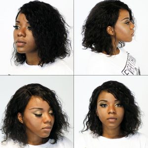 Beautiful Fashion Lace Front Wig Curly Bob Wigs 150% Density Human Hair In Stock - Image 4