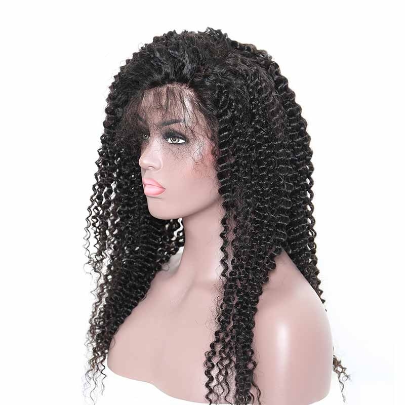 Affordable Lace Front Wigs Kinky Curly 180% Density Human Hair Front Wig With Baby Hair Pre-Plucked Natural Hair Line - Image 2