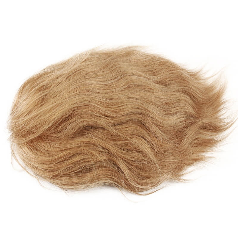 European Virgin human Hairpiece for Men’s Toupee Ultra Transparent Thin Skin PU Replacement Hair Pieces 10”x8” Base Size #21 Color - Image 8