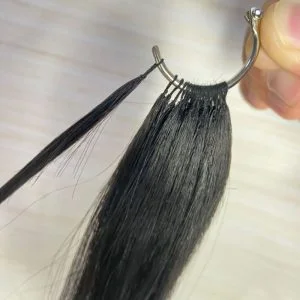 Alternative view of 200pc/Lot Kinky Straight Feather Line Hair Extensions 100% Human Hair Extensions Long  18-24inch Feather Hair Extensions