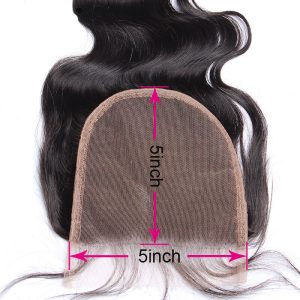 Transparent HD Swiss Thinner lace Unprocessed Brazilian Hair Closure Body Wave 5X5 Lace Closures With Baby Hair Around Natural Color - Image 4