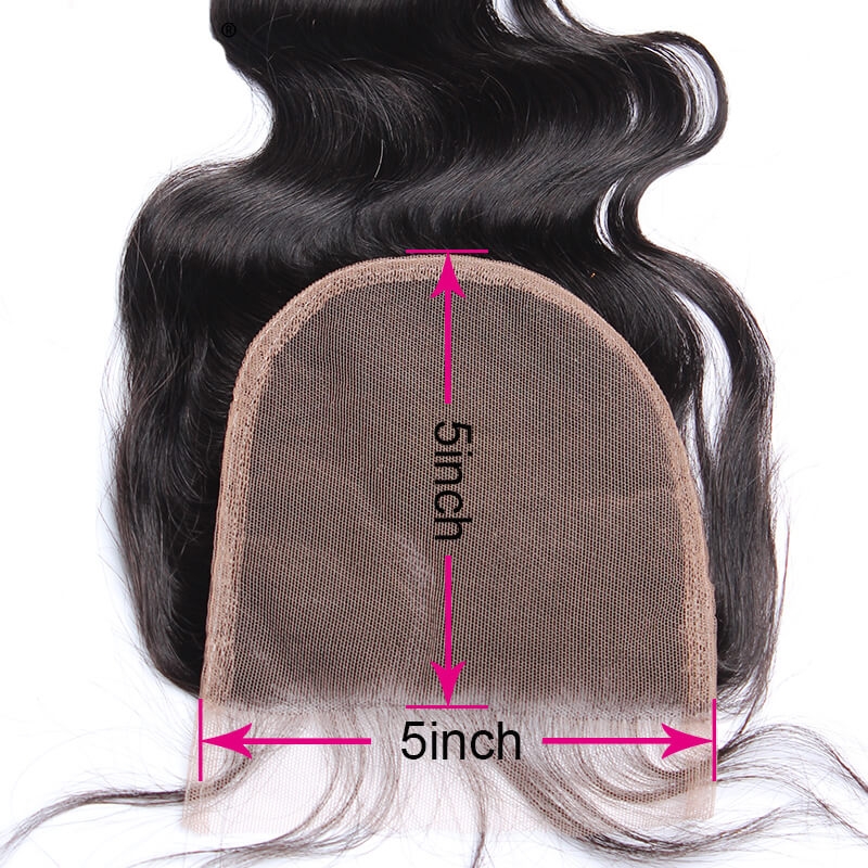 Transparent HD Swiss Thinner lace Unprocessed Brazilian Hair Closure Body Wave 5X5 Lace Closures With Baby Hair Around Natural Color - Image 4
