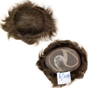 Toupee for men Hair pieces 100% European Human Hair Replacement System For Men 10"x8" Human Hair Toupee Men Hair Piece 6 Color Mixed 10% White Color - Image 14