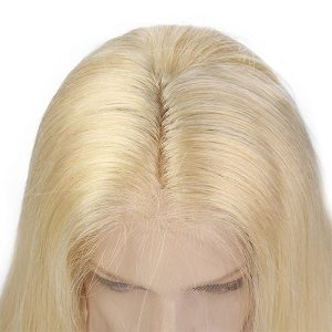 Alternative view of 613 Blonde Full Lace or lace Front Human Straight Wig Pure 613# Color For Black Women With Baby Hair