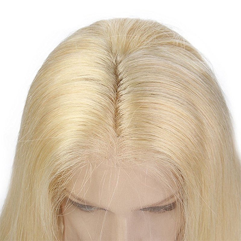 613 Blonde Full Lace or lace Front Human Straight Wig Pure 613# Color For Black Women With Baby Hair - Image 2