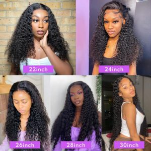 Brazilian Deep Wave 3 Bundles with Closure 8A Unprocessed Deep Curly Human Hair Extensions with Three Part Lace Closur Remy Hair - Image 9
