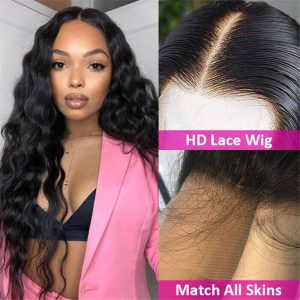 Alternative view of Transparent Hd Lace Wig Shake And Go Loose Deep Wave Human Hair T Part Lace Wig Pre Plucked Realistic Look