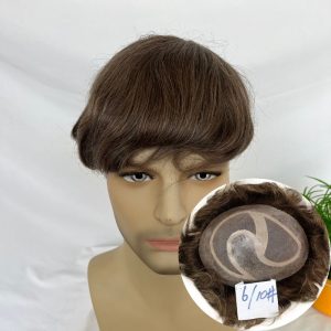 Toupee for men Hair pieces 100% European Human Hair Replacement System For Men 10"x8" Human Hair Toupee Men Hair Piece 6 Color Mixed 10% White Color - Image 35