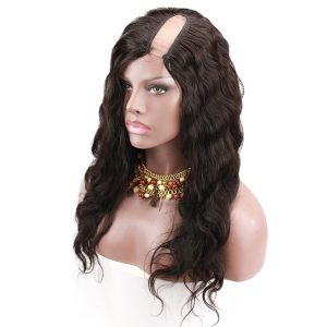 Human Hair Wigs For Black Women Body Wave Brazilian Remy Hair U part Lace Wig 130% Density - Image 3