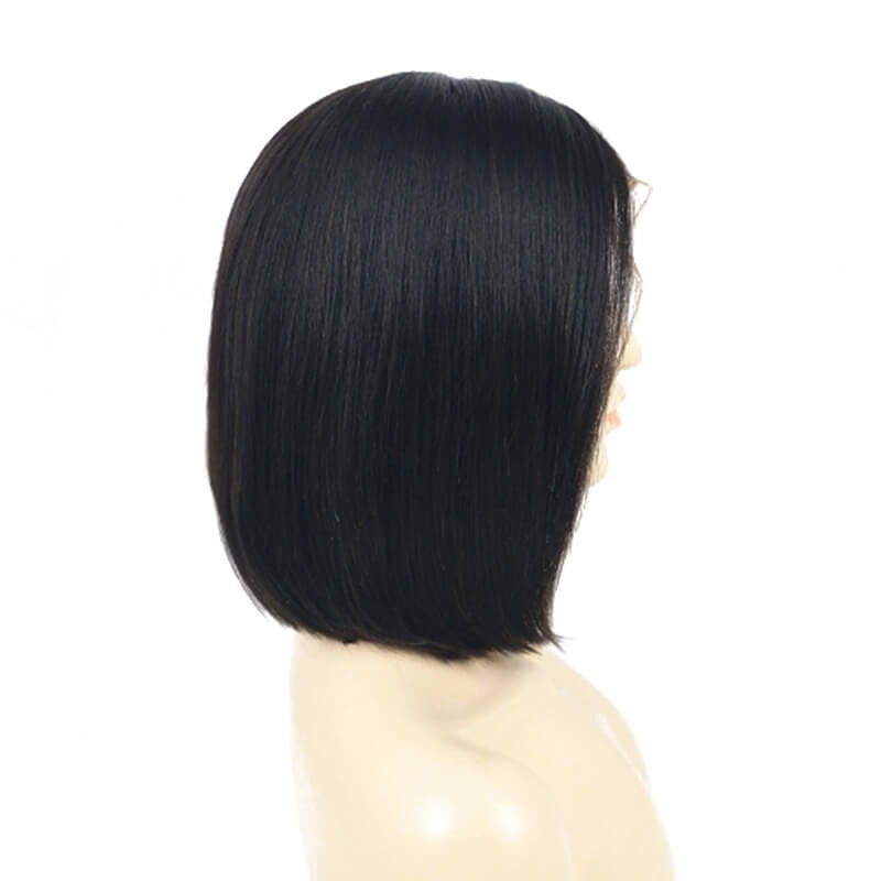Human Short Hair 13x6 Lace Frontal Wigs Natural Color Human Hair For Women With 130% Density Natural Hairline - Image 5