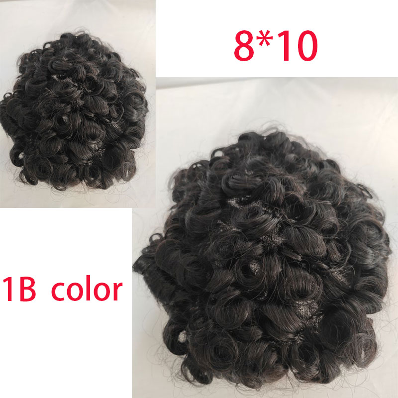 Pwigs Hairpiece Super Thin Full Swiss Lace Mens Toupee Soft Light Density Hairpieces Remy Human Hair Repalcement Bleached Knots Transparent Hair Syste - Image 10
