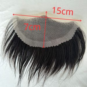 Lace Frontal Toupee 100% Human Hair Hairline r Full French Lace Hairline for Men and Women Male Replacement 1B Natural Black Hair Patch - Image 8