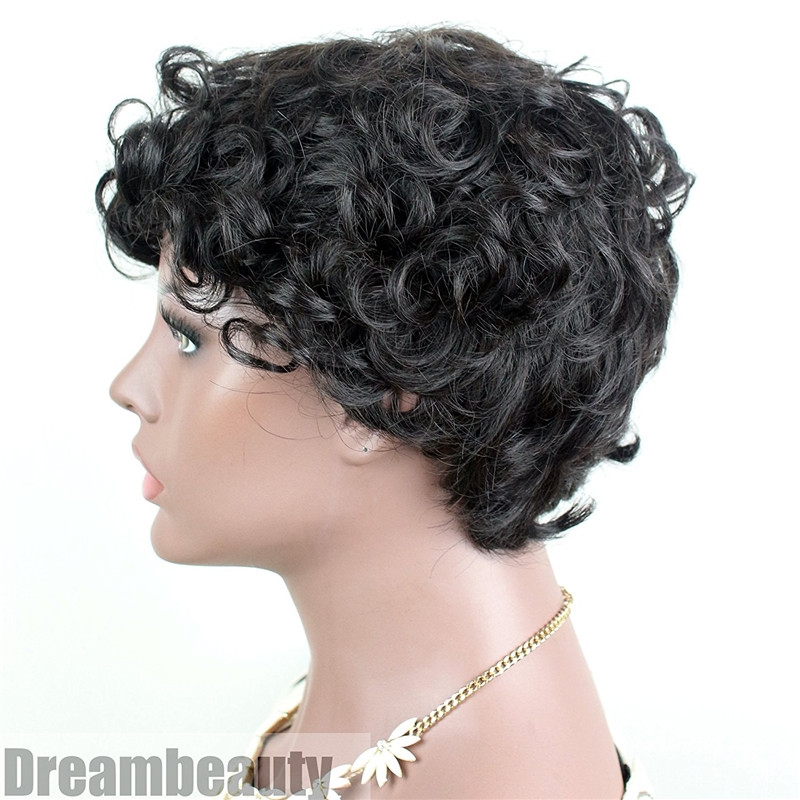 Brazilian Hair Full Wigs Short Curly Wigs Low Price Wig - Image 4