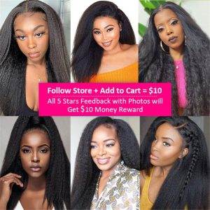 5X5 Hd Lace Closure Wig Kinky Straight Natural Hairline Pre-Plucked Fast Shipping For Women - Image 6