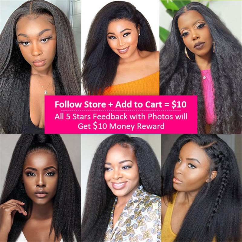 5X5 Hd Lace Closure Wig Kinky Straight Natural Hairline Pre-Plucked Fast Shipping For Women - Image 6