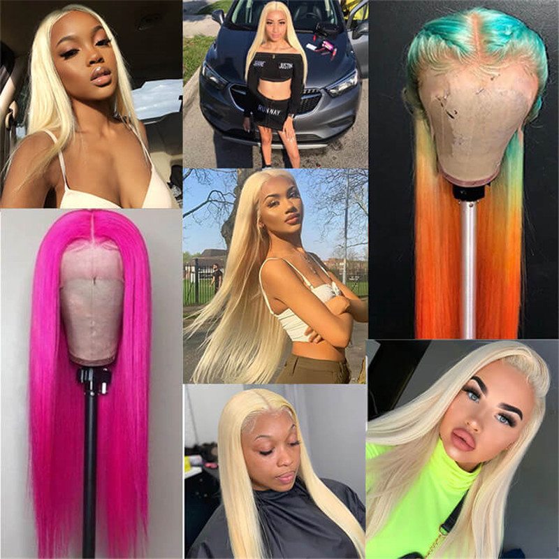 613 Blonde Human Hair Wigs Straight Hair 13X4 Hd Lace Front Wigs Pre Plucked Hairline - Image 6