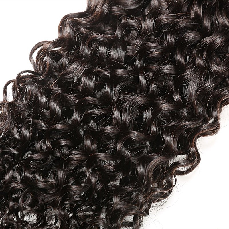 Brazilian Unprocessed Curly Virgin Weave Hair 3 Bundles with Closure Deep Curly Human Hair Extensions - Image 3