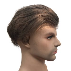 Men's Toupee 10x8 Human Hair 7# Brown Mens Toupee Thin Skin Around with Mono Lace with PU - Image 8