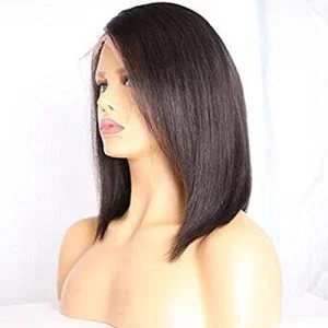 Alternative view of Deep Part 13X6 Short Lace Front Wigs Silky Straight Bob Wig Side Part Human Hair Wigs Remy Hair Brazilian Hair Wgs for Black Women