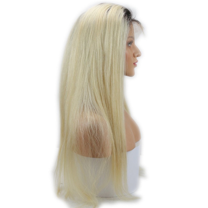 1BT #613 Color Human Hair Wigs Silk Straight Brazilian Human Hair Glueless Pre Plucked Lace Front Wig with Baby Hair for Women - Image 4