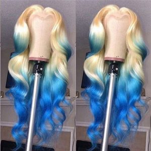 Body Wave Lace Front Wig 613 Green Wig Brazilian Remy Lace Front Human Hair Wigs For Women Omber Lace Wig - Image 4