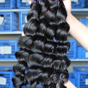 Malaysian Human Hair Extenxions Loose Weave Hair 4 Bundles Natural Color - Image 4