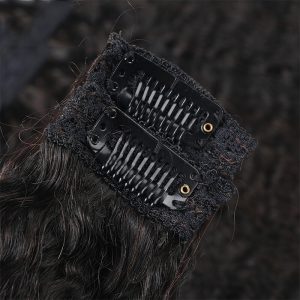 Kinky Straighy Human Hair Natural Color Clips in Hair Extension On Sale - Image 5