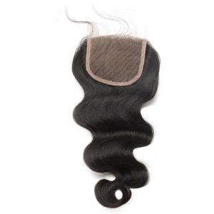 Camodian Virgin Human Hair Body Wave Middle Part Lace Closure Piece 4x4 inchs Natural Color - Image 3