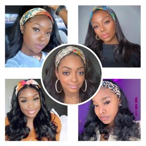 Headband Wigs For Black Women Water Wave Headband Wig Human Hair Band Wig Glueless None Lace Front Wigs Machine Made Easy Wear Wigs - Image 6