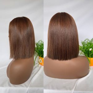 2x6 Lace Part Bob Wigs 12A Cambodian Bob Human Hair Wigs 200% Density Straight Short Bob Wigs 33# Rich Copper Red - Image 3