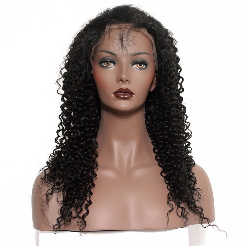Best Place To Buy Lace Front Wigs Kinky Curly Human Hair 130% Density Natural Color Lace Wig With Baby Hair Bleached Knots Pre-Plucked - Image 2