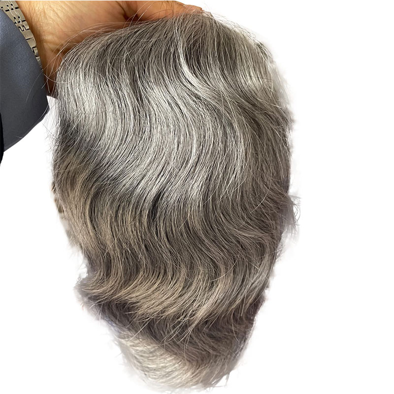 Toupee for Men Human Hair Men's Thin Skin Hair system with French Lace Hair Line Front 8x10 Inches Men Wigs Touppe For Black Men 22# color - Image 25