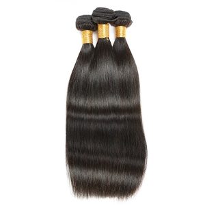 3 Bundles Hair Weave Silky Straight Hair Brazilian Frontal Lace Closure 13X4 - Image 2