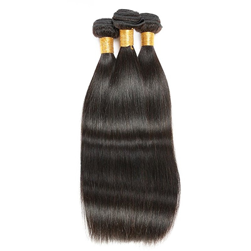 3 Bundles Hair Weave Silky Straight Hair Brazilian Frontal Lace Closure 13X4 - Image 2