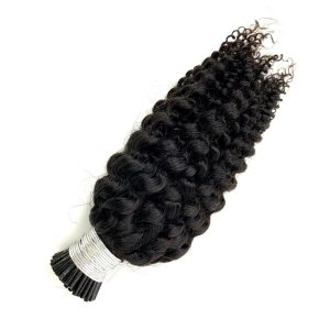 Private Label Virgin Hair Vendors Afro Kinky Curly Hair Extensions 4B 4C 3B 3C Human Hair Kinky Curly I Tips
