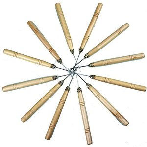 Alternative view of 12pcs/lot Wooden Handle Latch Hook for Wig Ventilating Crochet Needles