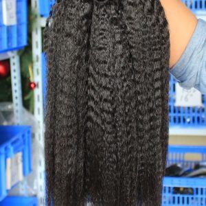 8A Grade Unprocessed Hair Bundles Kinky Straight Weave Human Hair Weave Brazilian Hair 3pcs Lot Brazilian Weave - Image 2