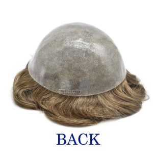 Hairpiece Men'S Toupee Lace front Hair Replacement System Bleach Knot Natural Hairline Hairpiece Thin Skin Black Human Hair Poly Toupee - Image 11