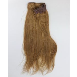 Alternative view of Color #8 Human Hair Flip in Hair Extension Fish Line Hair Extension