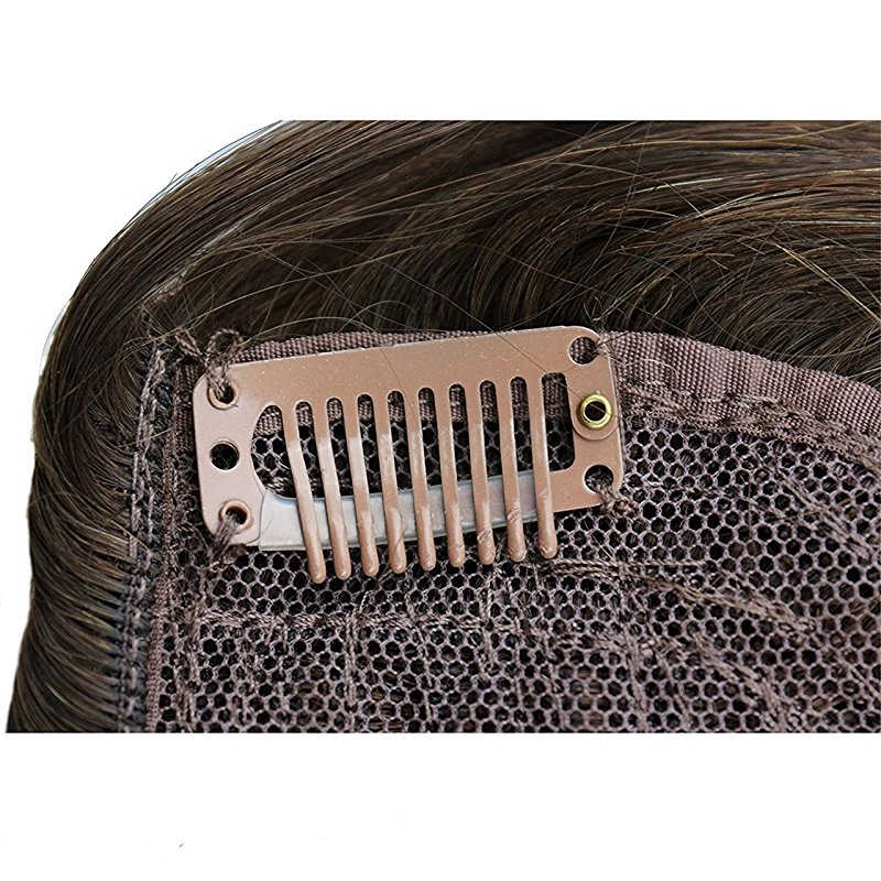 #1 Clip-in Front Hair Bangs Full Fringe Short Straight Hairpieces Brazilian Virgin Human Hair Extensions for women 6-8inch - Image 4