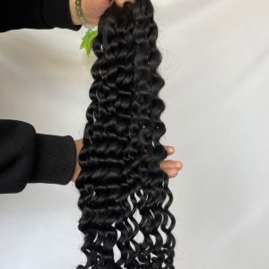 Pwigs 200pcs/Bundle Feather Line Hair Extensions 100%  Camodian Human Hair Extensions Loose Curly 18-24inch Invisable Installation - Image 4