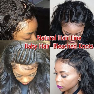 Pre Plucked 13x6 Lace Front Wigs 150% Density Brazilian Remy Hair Wig Glueless Natural Wave Lace Front Human Hair Wigs - Image 3