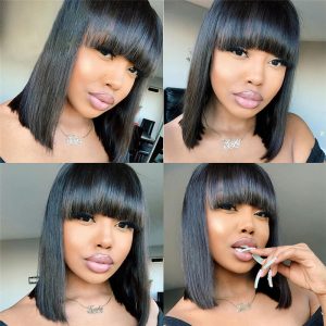 Short Bob Wig 8-14inch Brazilian 13x4 Lace Front Human Hair Wigs Pre Plucked 150% Density Bob Wigs For Black Women - Image 3