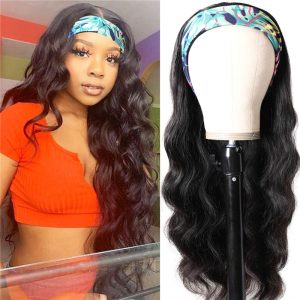 Headband Wig Body Wave Human Hair Wigs For Black Women Brazilian Virgin Hair Glueless None Lace Front Wigs With Headband Machine Made - Image 10
