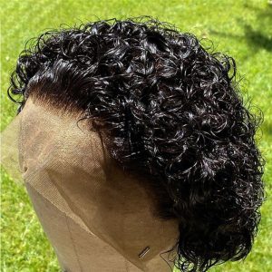 150% Pixie Cut Wig Human Hair Short Pixie Curly Wigs For Women Brazilian Remy Hair CLosure Wig 360 Lace Frontal Wig Glueless - Image 3