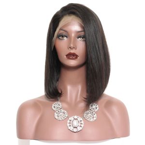 Alternative view of Short Bob Wig Straight 250% Density Wigs Human Hair Lace Front Wigs For Black Women BOB Wig Style
