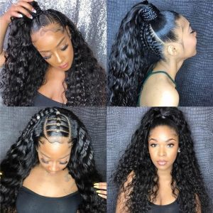 Water Wave Wigs 360 Lace Frontal Wigs Glueless Human Hair 130% 180% Density Natural Looking Wigs - Image 3