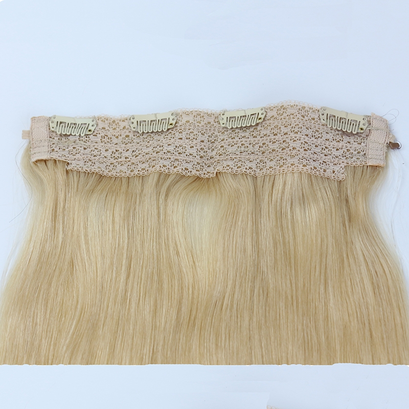 Brazilian Remy Hair 613# Blonde Color Flip Hair Extension 100g/pc Human Hair Straight Flip Hair Extension - Image 4